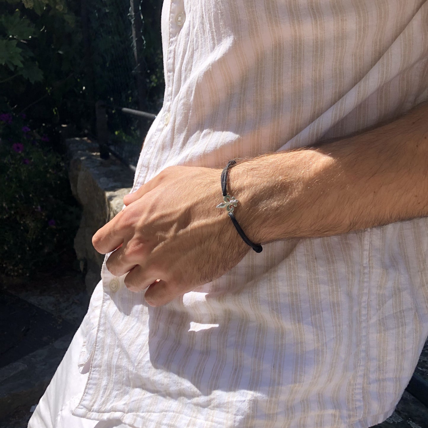 Bracelet Fleur de Lys Noir