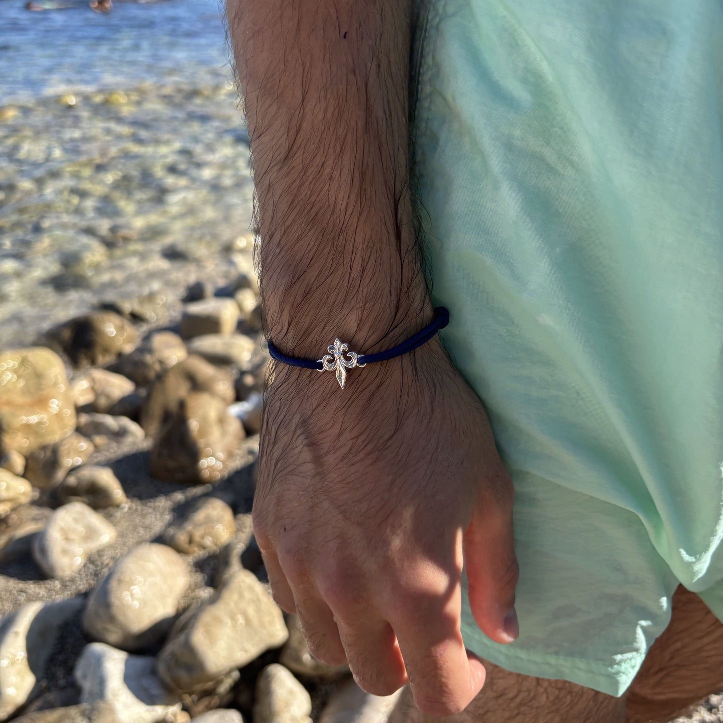 Bracelet Fleur de Lys Bleu Royal