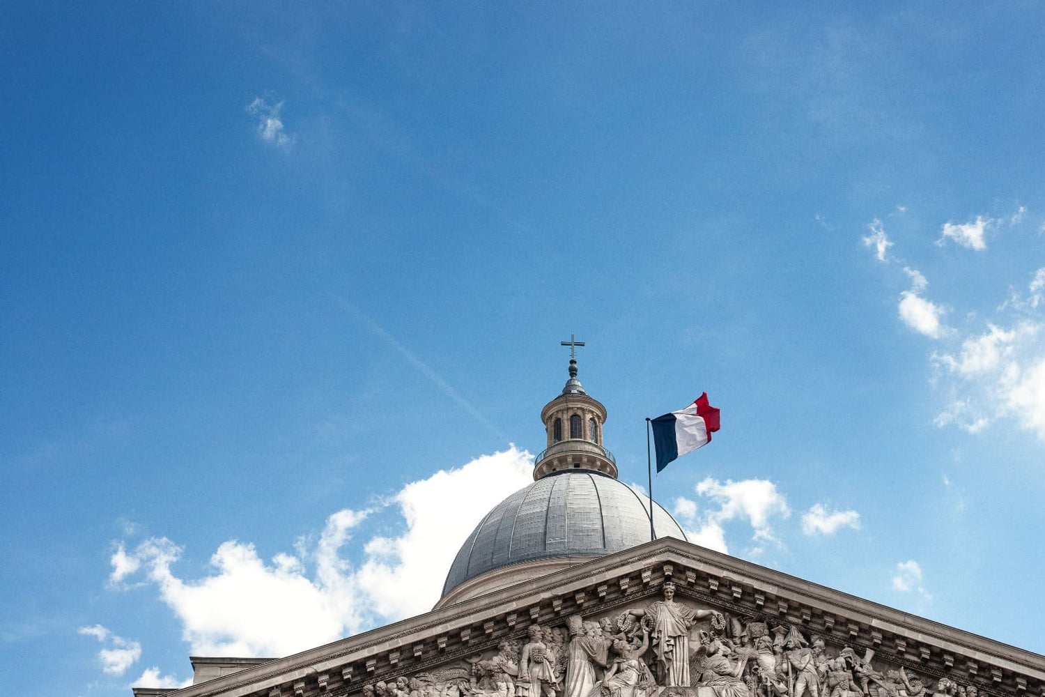 Drapeau français, France, chrétien, christianisme, église
