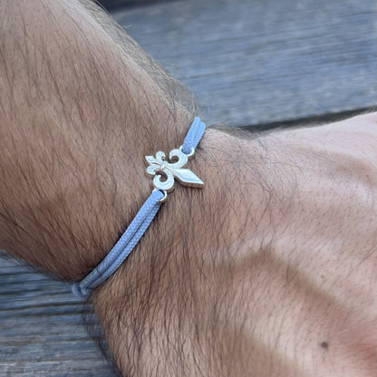 Bracelet Fleur de Lys Bleu Ciel