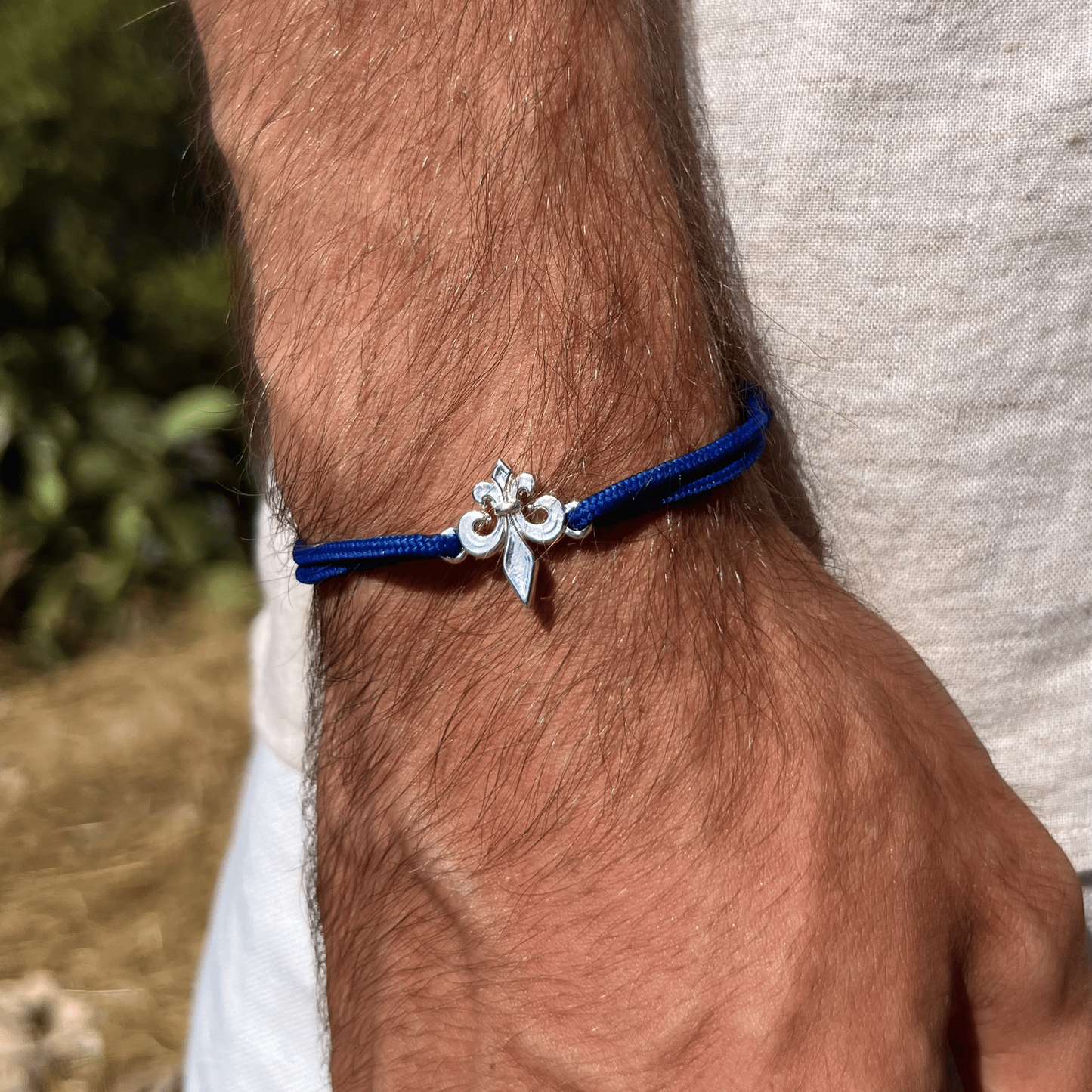 Bracelet Fleur de Lys Bleu Royal