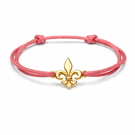 Fleur de Lys en Or Rose Corail